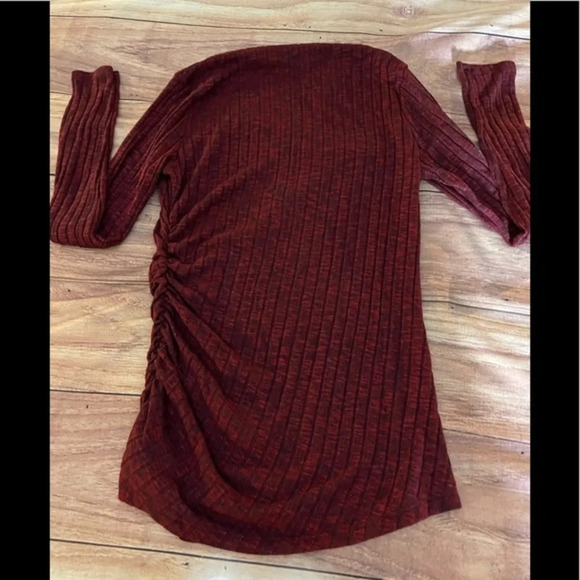 Michael Stars Jasper Poor Boy Long Sleeve Boatneck Top in Redwood, O/S, NWT - Picture 2 of 6